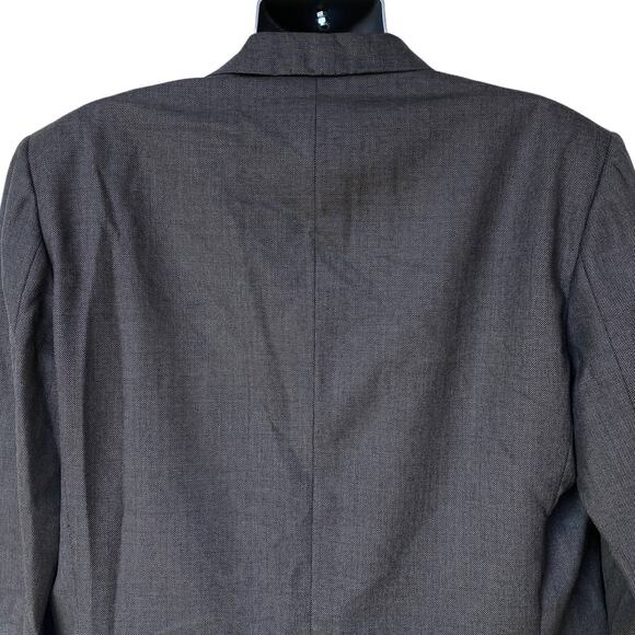 Vintage Barneys New York Blazer Bruno Gray Black Micro Check Jacket Mens Size 46 - Picture 9 of 13